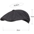 thumbnail image 2 of CoCopeaunts Cotton Denim Men's Beret Solid Color Women's Beret Literary Youth Men's Forward Cap Lvy Newsboy Cap Peaked Cap, 2 of 7