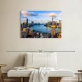 thumbnail image 2 of Elephant Stock Shanghai Sunset Skyline Wall Art - Horizontal Canvas Wall Art - Living Room Wall Decor - Places Canvas - Blue And Gray Decor - 36" x 24", 2 of 8