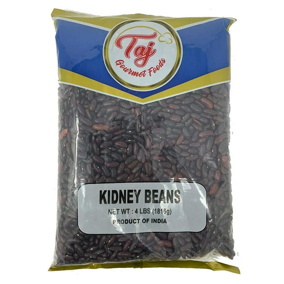 TAJ Indian Dark Kidney Beans, Whole Rajma, 4-Pounds