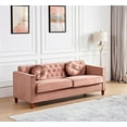 thumbnail image 2 of Uspridefurniture Gerame 79.5'' Velvet Square Arm Sofa,Pink, 2 of 5