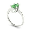 thumbnail image 2 of Clara Pucci 14K White Gold Solid Gold Green Solitaire Anniversary Ring for Women - 1.5 cttw Marquise Cut, 2 of 7