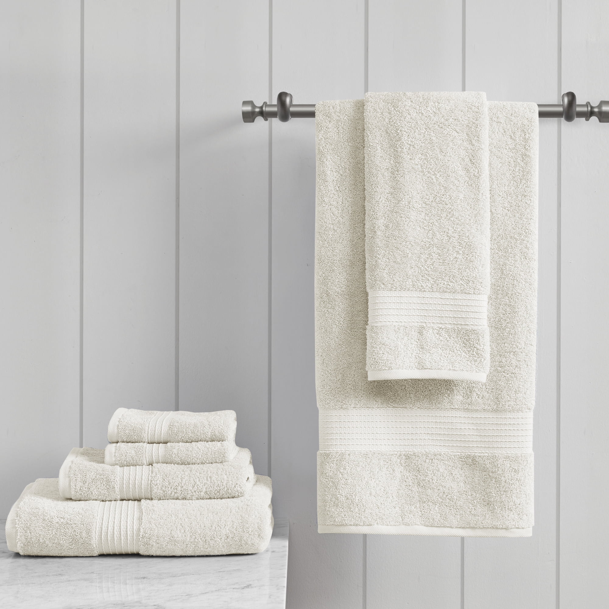 Home Essence Organic 6 Piece 100 Percent Cotton Towel Set - Walmart.com