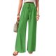 thumbnail image 2 of Pantalones de Salón de Pierna para Mujer, Cintura Alta, Ajustables, con Nudo de Lazo, Holgados. Verde XXL, 2 of 9