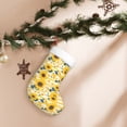 thumbnail image 7 of Salouo Striped Sunflower Daisy Print Christmas Stockings,Large Xmas Stocking Set of 1 Holiday and Farmhouse Stocking for Christmas Holiday Party Decoration(17.7*11 Inch), 7 of 7
