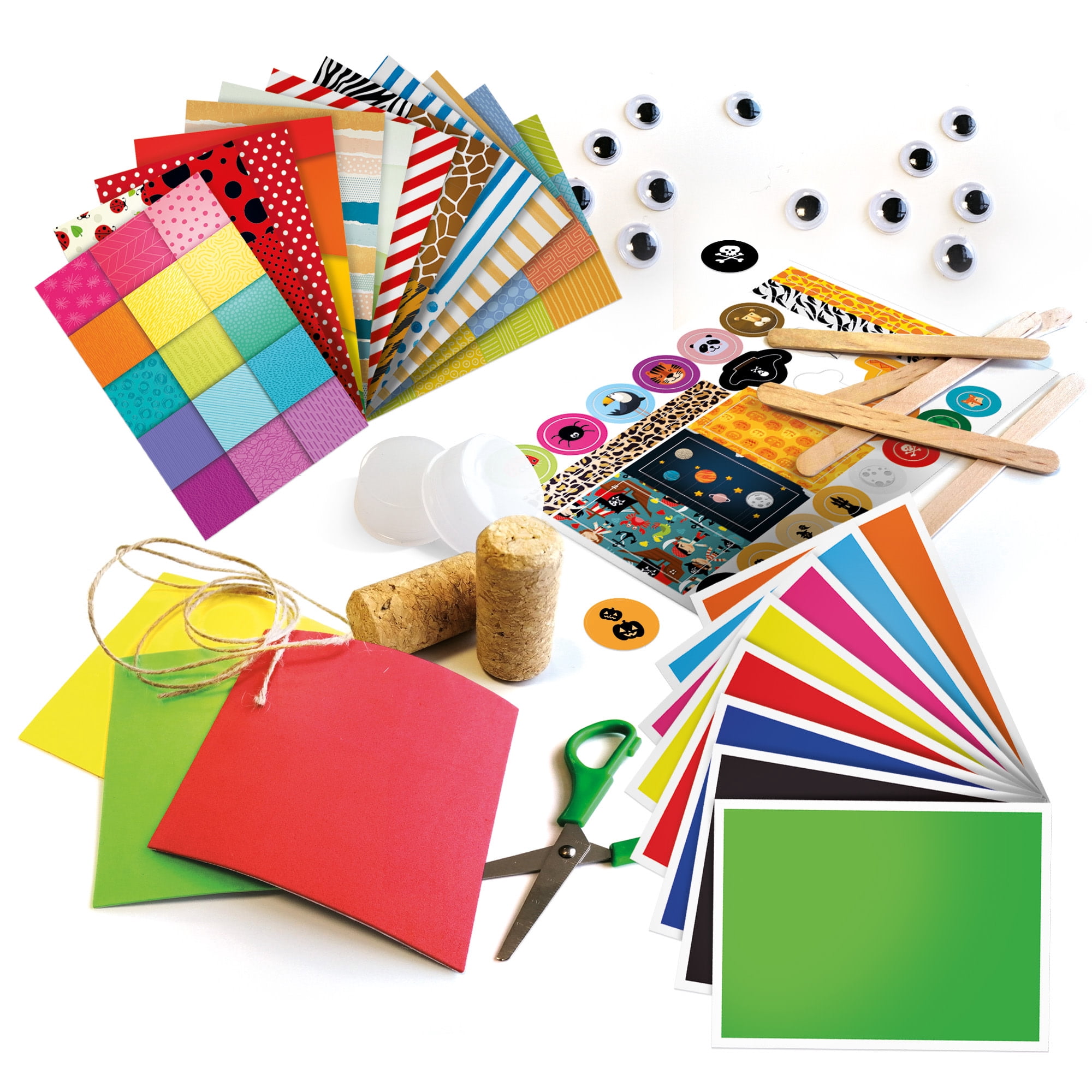 Headu: Eco Art & Craft - Transform Recyclables Into Creations, DIY Characters & Objects, Paper Patterns, Corks, Wood Sticks, Stickers, Foam, Kids 4+