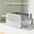 thumbnail image 6 of Stainless Steel Cat Litter Box with High Side Wall, Anti-Spill & Anti-Tracking, Includes Scoop & Storage Box, 6 of 7