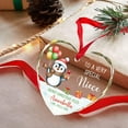 thumbnail image 5 of to A Very Special Niece Glass Ornament Christmas, Personalized Ornament Git for Baby Girls Granddaughter from Uncle, Penguin Niece Keepsake Xmas, Custom Name Text & Year Special Nieces Ornaments, 5 of 5
