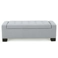 thumbnail image 2 of LiviNest Storage Ottoman Bench with Tufted Lid: Modern Gray Fabric Storage Bench for Small Spaces - Multifunctional Seat & Storage Solution for Living Room Bedroom & Entryway, 2 of 6