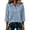 Dark Blue, variant on Casual 3/4 Sleeve Button Down Shirts for Women Gingham Plaid Striped Tops V Neck Loose Blouse for Fall,Pink 3XL