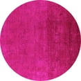 thumbnail image 1 of Ahgly Company Indoor Round Oriental Pink Industrial Area Rugs, 7' Round, 1 of 4