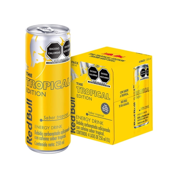 Bebida energética Red Bull tropical 4 pack de 250 ml c/u