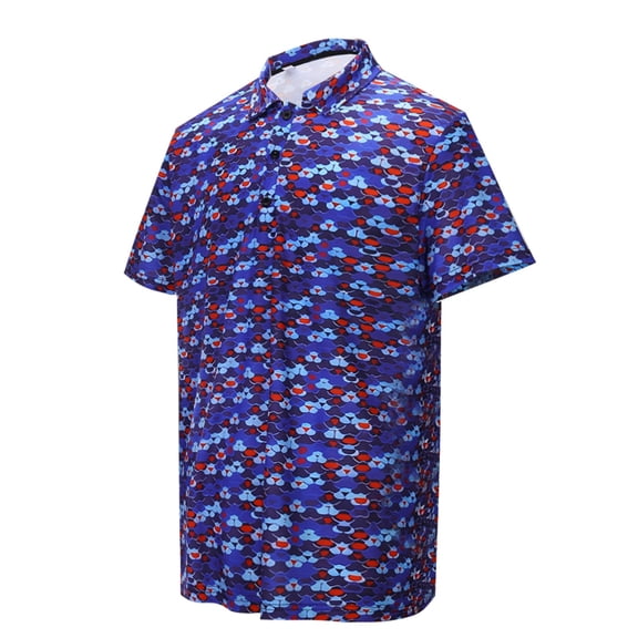 XIAOCHA Vibrant Polo Shirt for Men Short Sleeve Daily Casual Golf Sport Performance Tees