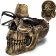 thumbnail image 1 of Soporte para Gafas Lectores CALAVERA en Resina Bronce, 1 of 7