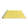 thumbnail image 2 of Ahgly Company Machine Washable Indoor Square Oriental Yellow Traditional Area Rugs, 3' Square, 2 of 4