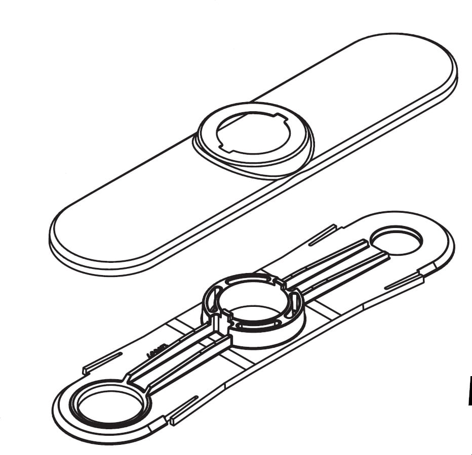 Moen 123244 Escutcheon And Gasket Kit Chrome