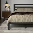 thumbnail image 3 of Full Size Black Metal Bed Frame with Headboard, Heavy Duty Sturdy Platform Bed, No Box Spring Needed, Easy Assembly, Noise-Free, Modern Style Bedroom Furniture, 3 of 8