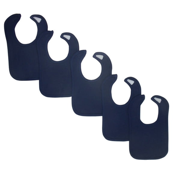 Bambini Navy Baby Bibs (Pack of 5)