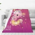 thumbnail image 1 of Fotbe Cute Pink Axolotl A Manta de Franela Acolchonada con Estampado, Súper Suave y Esponjosa, Extra Grande para Sofá, Cama, Uso Todo el Año-50"x40", 1 of 7