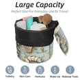 thumbnail image 2 of PhooArto Large Barrel Drawstring Makeup Bag, Vintage Seahorse Seastar Travel Cosmetic Bag Portable Make Up Organizer Bag, 2 of 6