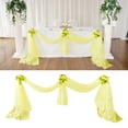 thumbnail image 4 of Camino de mesa de tul con lazo de tela transparente para fiestas y bodas en amarillo, 4 of 6