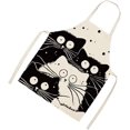 thumbnail image 3 of Adjustable Bib Apron Soft Kitchen Apron Ladies Cartoon Black Cat, 3 of 5
