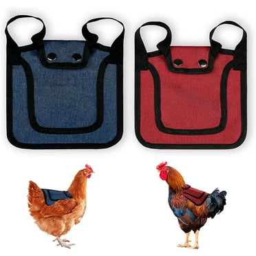 2 Pieces Premium Chicken Saddle for Hens and Roosters, Outdoor Hen Saddles with Adjustable Strap, Chicken Sweater Aprons, Birds Feather Protector for Back and Sides