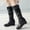 Black, variant on OKBOP Women's High-Heels Mid Calf Boots-Thigh High Winter Warm Vintage Dress Shoes for Women Rubber Boots Christmas Womens Boots