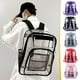 thumbnail image 1 of Xihbxyly Mochila Transparente Resistente, Amplio Compartimento para Portátil, Diseño de Pvc Transparente, Apta para Estadios, Correas Ajustables Ergonómicas, Duradera y Elegante, 43 X 32 X 15 Cm., 1 of 3