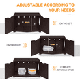 thumbnail image 6 of Alden Design Wooden Cat Litter Box Side Table with Washroom Storage Bench, Espresso, 6 of 8