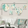 thumbnail image 4 of Designart "Polka Dots By The Coast II" Polka Dots Round Wall Art Set Of 5 - Turquoise Modern Wall Living Room Decor Set, 4 of 6