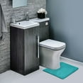thumbnail image 5 of Clara Clark Bath Mat Bathroom Rug - Absorbent Memory Foam Bath Rugs - Non-Slip, Thick, Cozy Velvet Feel Microfiber Bathrug, Plush Shower, Toilet- Floor Bathmats Carpet - Teal - Contour Size 24"x20", 5 of 5