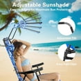 thumbnail image 5 of ABORON Folding Beach Chair for Adults, 2 in 1 Beach Chair with Canopy Shade, Foldable Tanning Chair Beach Lounge Chair Integrated Wagon Cart Combo Large Wheels for Outdoor, Beach, Pool, Sunbathing, 5 of 10