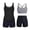 Black, variant on Purcolt Tankini Swimsuits for Women Stripes 3 Piece Swim Sets Tank Tops with Bra and Boyshorts Tummy Control Modest Bathing Suits Athletic Swimwear