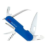 Maxam SKRULE7 5 in. Multi Function Nautical Knife, Stainless Steel & Blue
