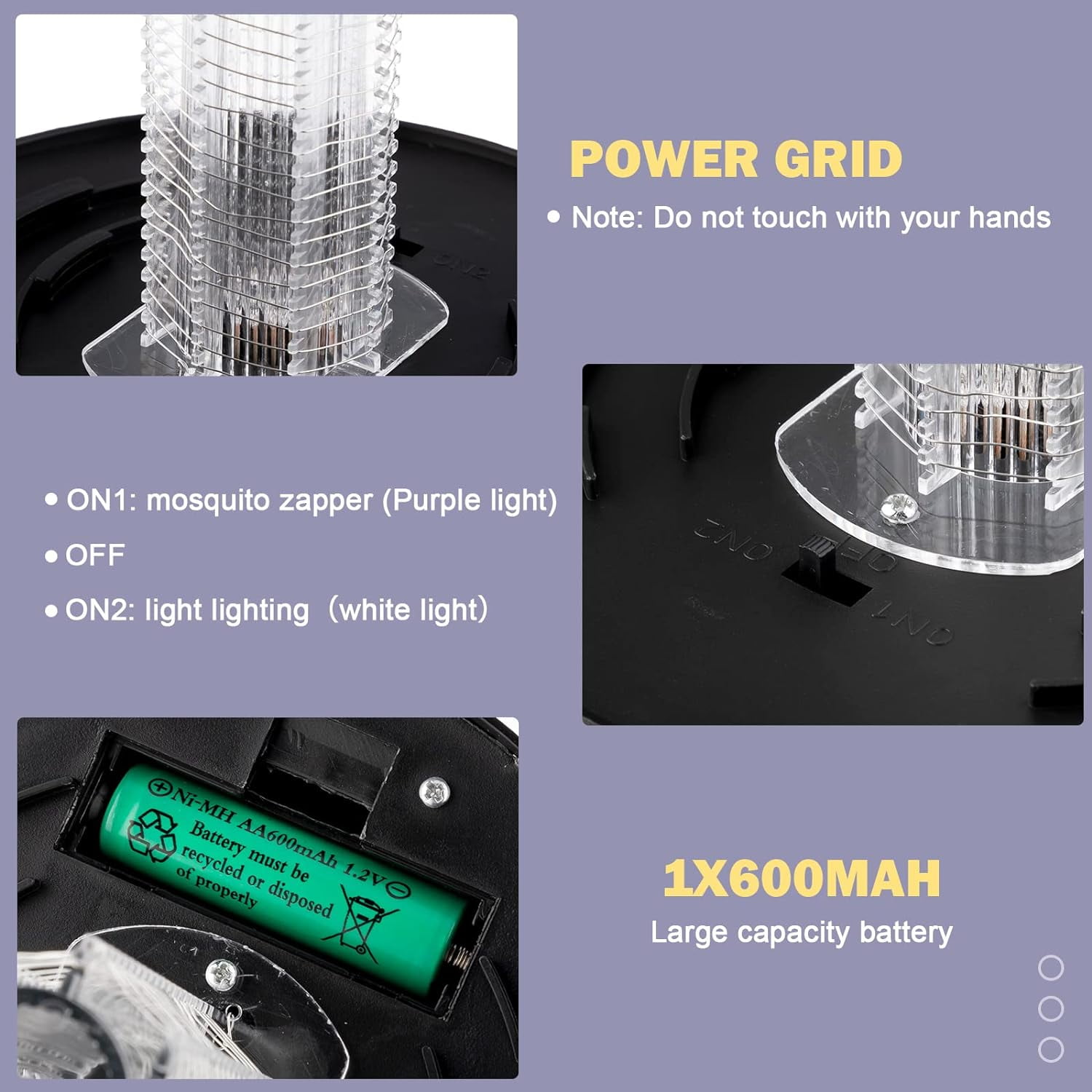 8-Pack 2in1 Bug Zapper Outdoor Waterproof Solar Mosquito Killer UV Fly Zapper MK001-8