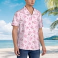 thumbnail image 3 of Honeii Cute Pig Print Men’s Hawaiian Shirt,Classic Button-Down Short Sleeve Shirt, for Beach, Vacation, and Outdoor Activities,XX-Large, 3 of 7
