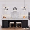 thumbnail image 3 of Hunter - Wedgefield 1-light Matte Black, Medium Size Pendant Light, Dimmable, Formal Style, Sphere Shaped, for Bedrooms, Dining, Living Rooms - 48054, 3 of 7