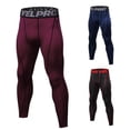 thumbnail image 6 of Men Compression Fitness Pants Tights Casual Bodybuilding Male Trousers Skinny Leggings Quik Dry Sweatpants Workout Pants Black and Red S, 6 of 12