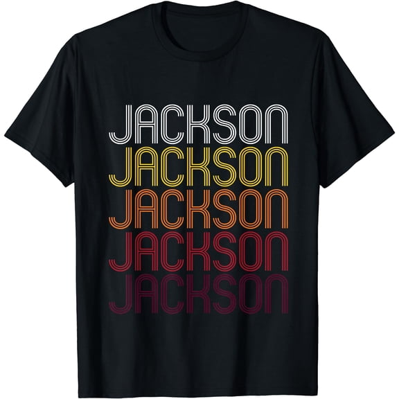 Jackson Retro Wordmark Pattern - Vintage Style T-shirt
