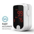 thumbnail image 3 of AccuMed AC-FS10E Fingertip Pulse Oximeter Blood Oxygen Sensor SpO2 for Sports and Aviation. Portable and Lightweight with LED Display, Lanyard and Travel Case AC-FS10E-WHITE, 3 of 6