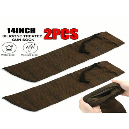 QUTETN SMART TREE 2Pcs 14" Handgun Protector Silicone Treated Storage Sleeve Pistol Anti Rust Dust