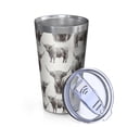 thumbnail image 2 of 16oz Tumblers White Highland Cow Sketch Pattern Stainless Steel Vacuum Insulated Double Wall Travel Tumbler Cups Mug with Lid and Straw,Cleaning Brush for Coffee,Tea, 2 of 4