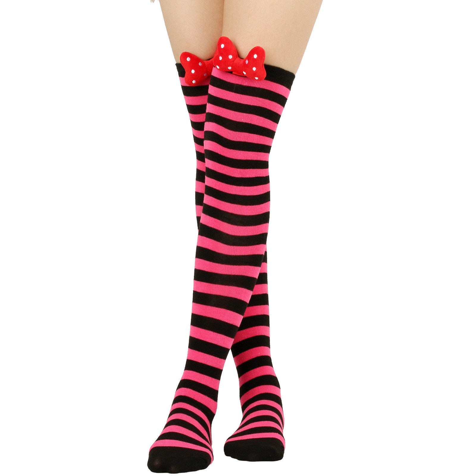 LASHALL SOCK Women's Thigh High Socks Long Knee High Socks Cute Over