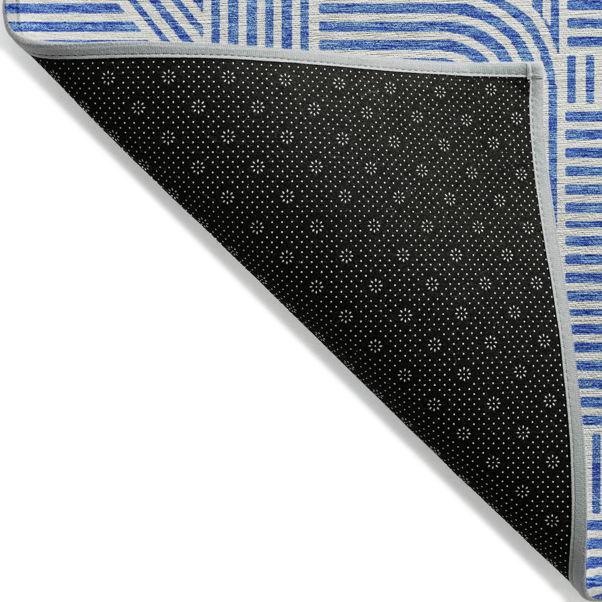 Addison Rugs Chantille Indoor/Outdoor Transitional Lines Blue Washable Rectangle Rug, 2'6" x 3'10"