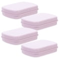 thumbnail image 4 of 4 latas pequeñas de metal con bisagras, rectangulares, vacías, con tapa, para joyería, dulces y manualidades, organizador portátil, color rosa, 4 of 7