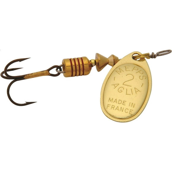 Mepps B2-GOLD Aglia In-Line Spinner #2 1/6oz Plain Gold