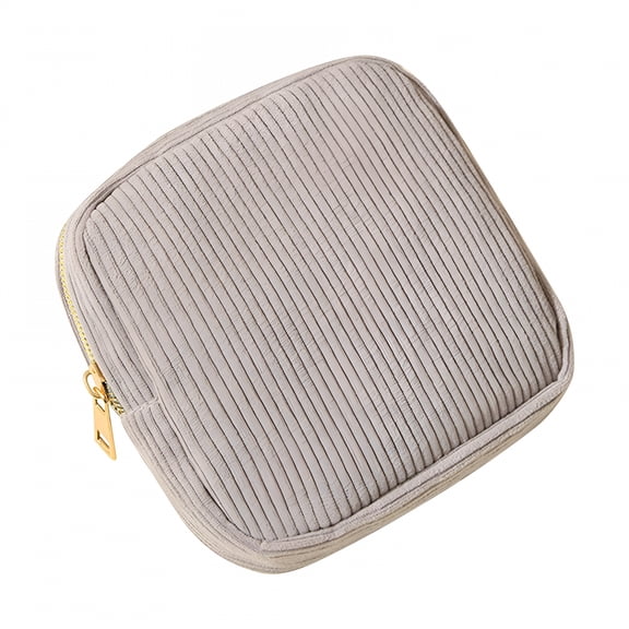 GASTROPOD Small Makeup Bag for Purse – Mini Travel Cosmetic Pouch with Metal Zipper, Corduroy Mini Makeup Bag for Cosmetics, Jewelry, Cables – Cute And Vintage Design