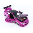 thumbnail image 5 of Jada Toys 2002 Nissan Skyline GT-R (BNR34) RHD (Right Hand Drive) Pink Metallic and Black with Hello Kitty Diecast Figurine 1/24 Diecast Model Car, 5 of 8