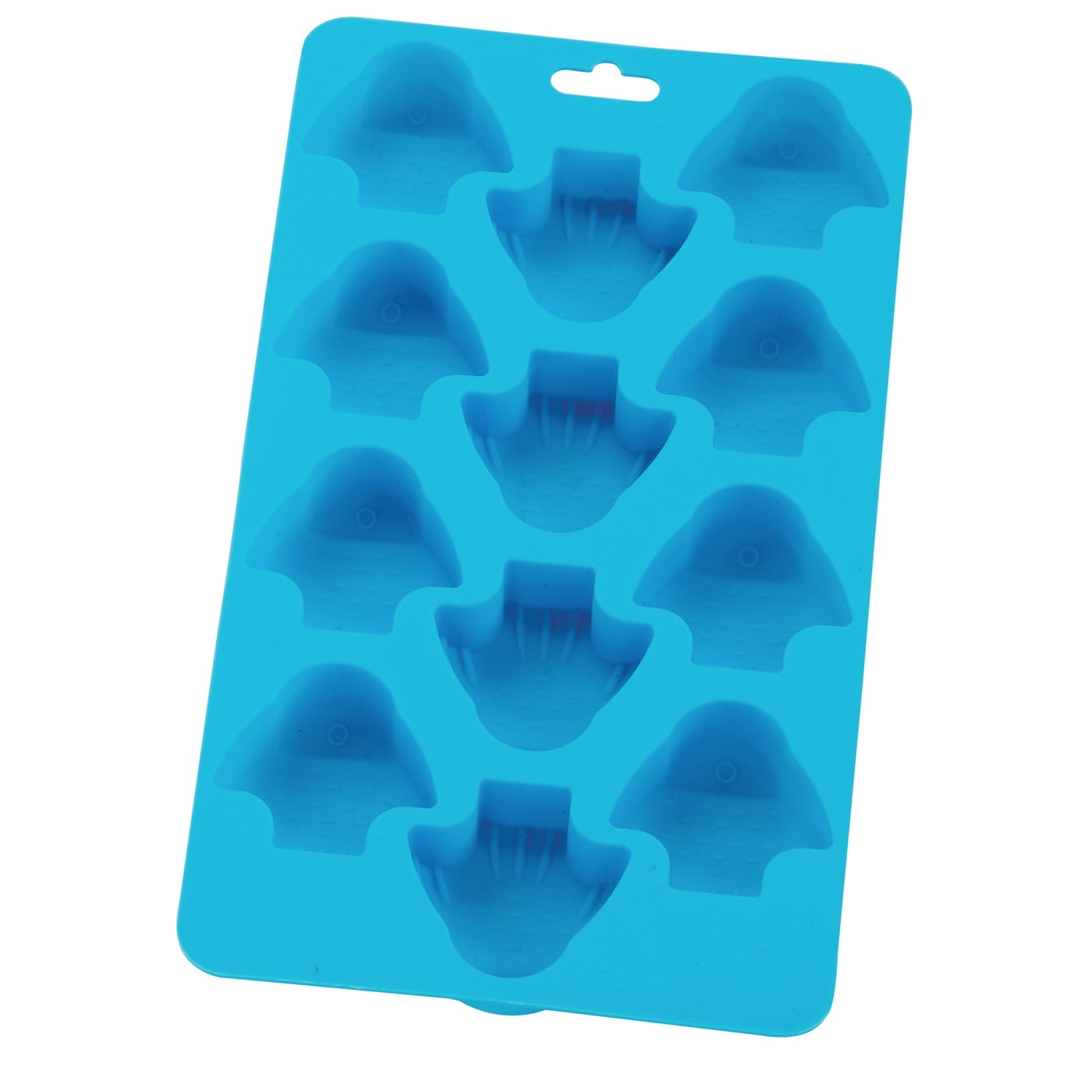 HIC Fish Ice Cube Tray and Baking Mold, Silicone, 8 by 4-1/4-Inch, Blue ...