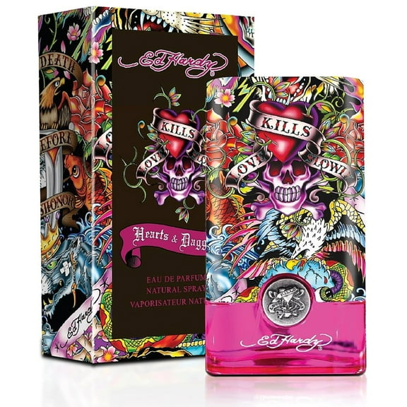 Hearts & Daggers by Ed Hardy Eau de Parfum Spray for Women 3.40 oz (Pack of 3)